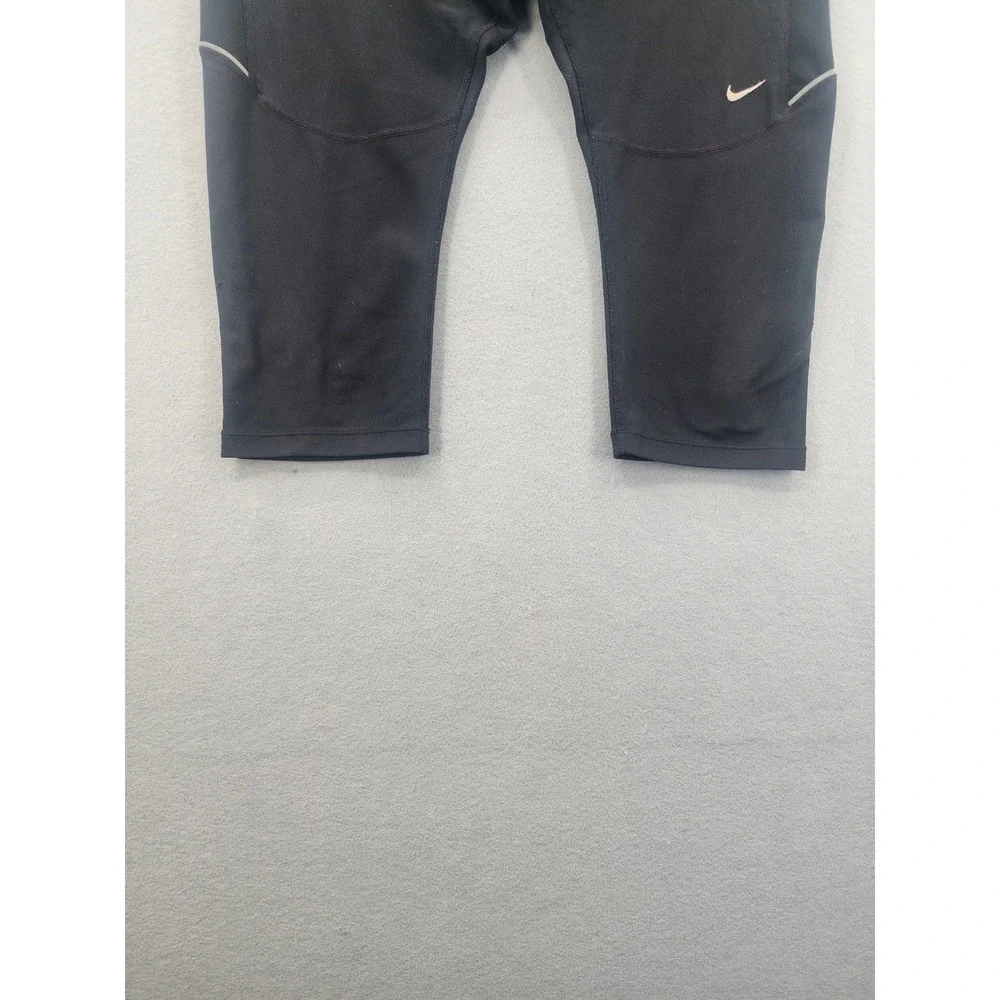 Nike Dri-FIT Black Cropped‎ Running Leggings Womens XL Activewear Yoga Workout